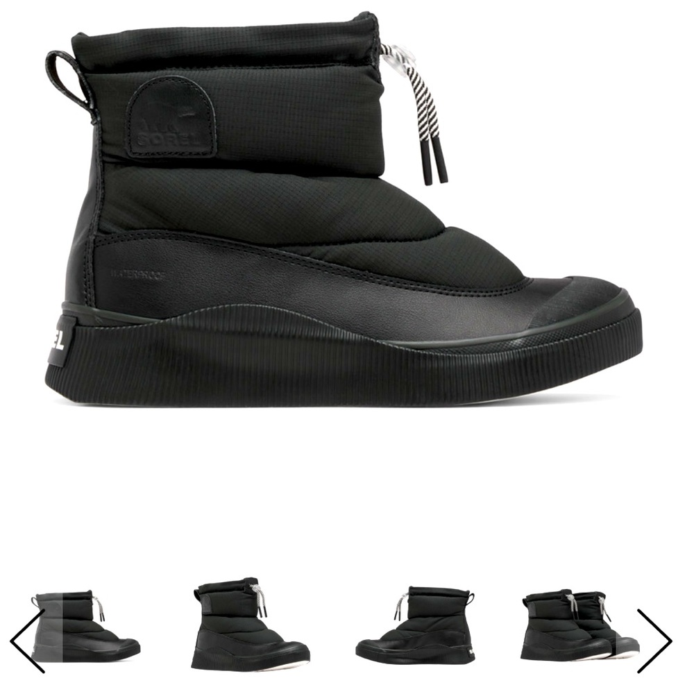 Sorel Women's Out N About IV Puffy Waterproof Boot - Black / Chalk